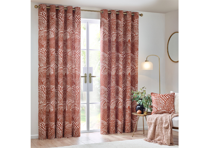 Nola Eyelet, Chestnut - Ready Made Curtains - Image 7